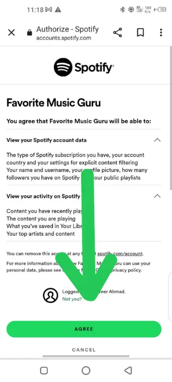 Accept your favorite music guru on Spotify login.
