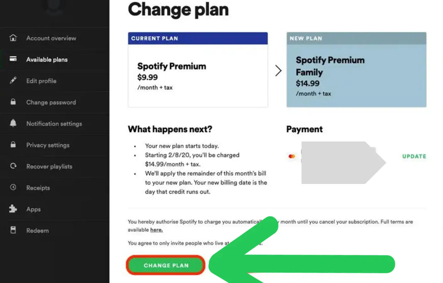 Changing Your Spotify app account