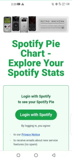 get Spotify pie chart