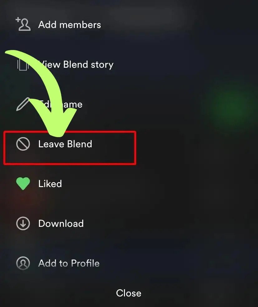 How to leave a blend on Spotify