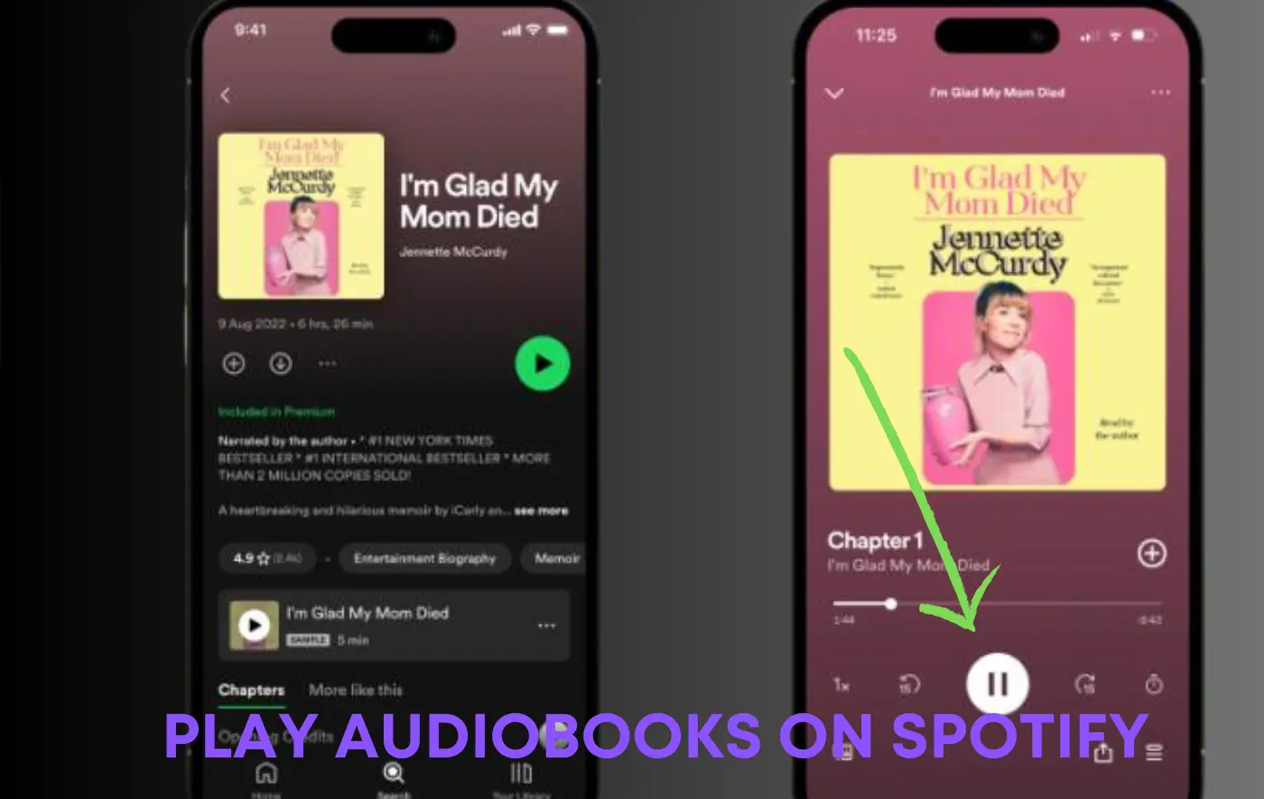 how to purchase audiobooks on Spotify and play how?