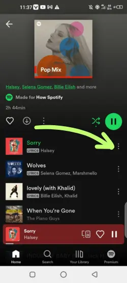 create a Spotify playlist on mobile