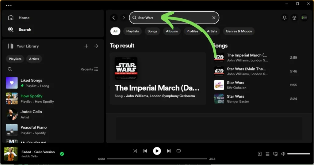 Star Wars playlist Spotify